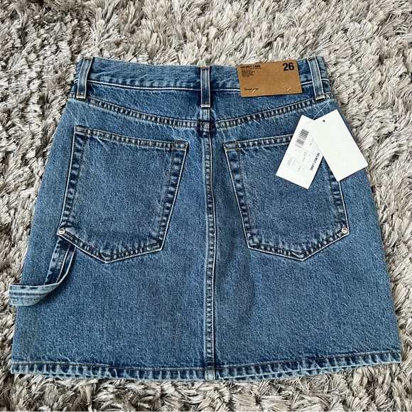 NWT Helmut Lang Blue Medium Wash A-Line Jeans Skirt - US Waist 24 - Picture 7 of 10